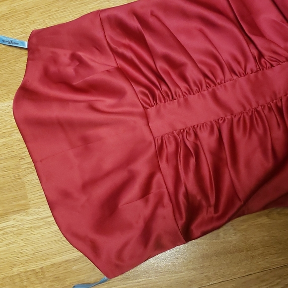 Marciano red silky strapless cocktail dress XS - Picture 2 of 4
